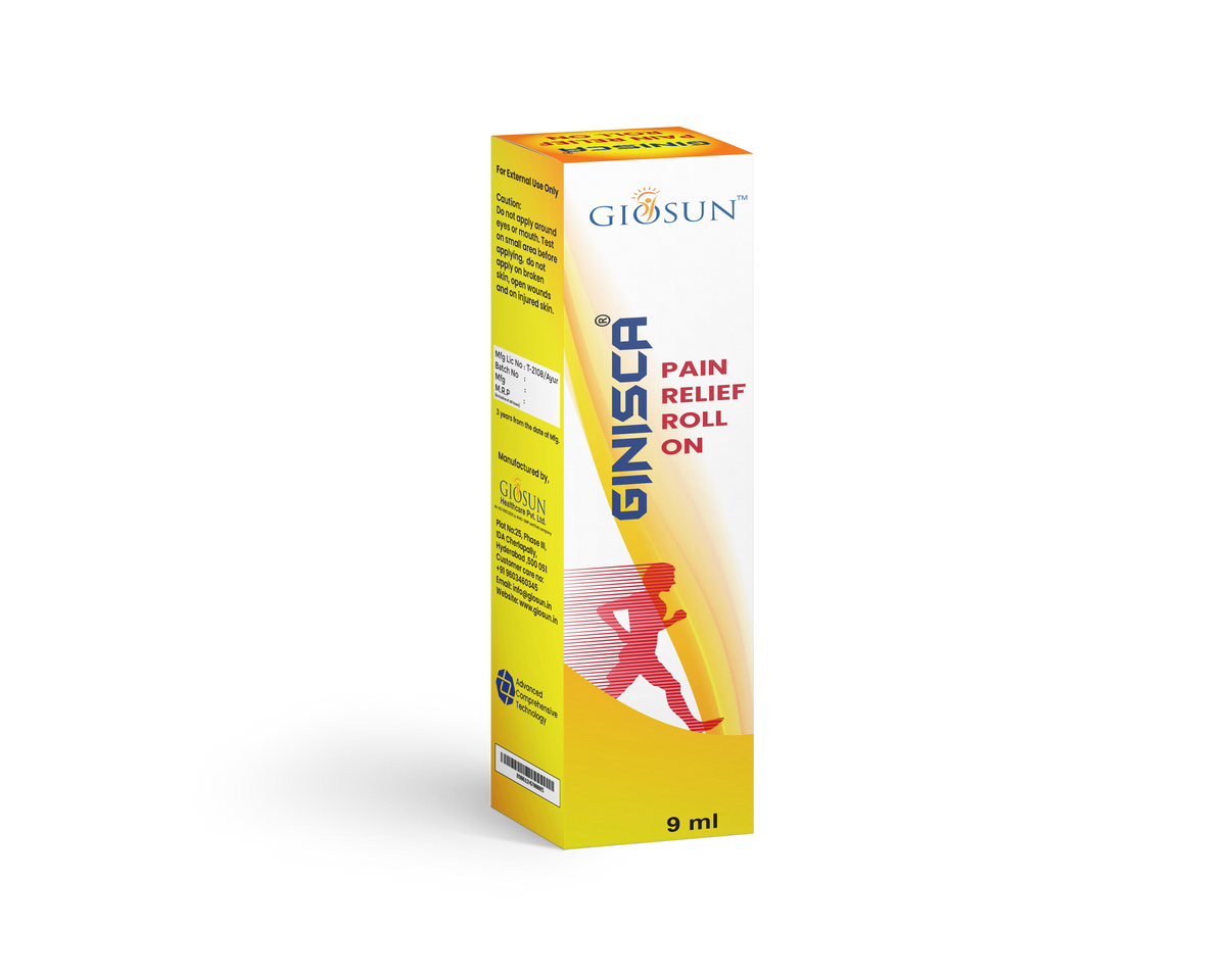 Ginisca Pain Relief Roll on - 9ml (Helps to Relieve from Cold, Head ache , body ache)