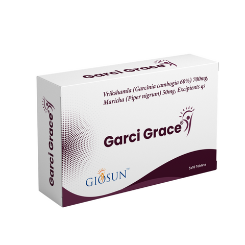 Garcigrace - 1000mg Tablet(Obesity; Reduces Absorption of Carbohydrates; Reduces Fat & BMI; Promotes Reduction of LDL-c & TG; Improves Mood & Feels Energetic Helps in conditions of Obesity)
