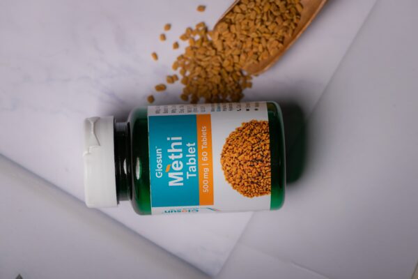 Methi Capsules - Helps to Lower the Risk of Heart & BP | Maintain Sugar Levels (60 Capsules - 500/1000mg - Veg) - Image 8