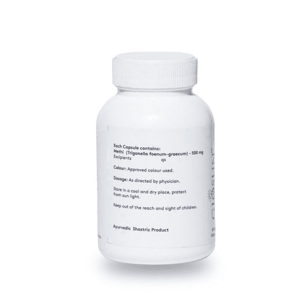 Methi Capsules - Helps to Lower the Risk of Heart & BP | Maintain Sugar Levels (60 Capsules - 500/1000mg - Veg) - Image 4